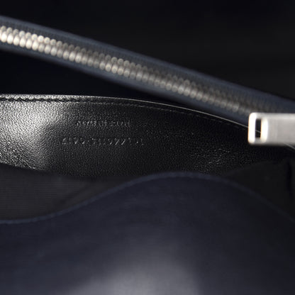 Saint Laurent Calfskin Mixed Matelasse Triquilt Large Monogram Envelope Satchel Deep Marine 10 of 11