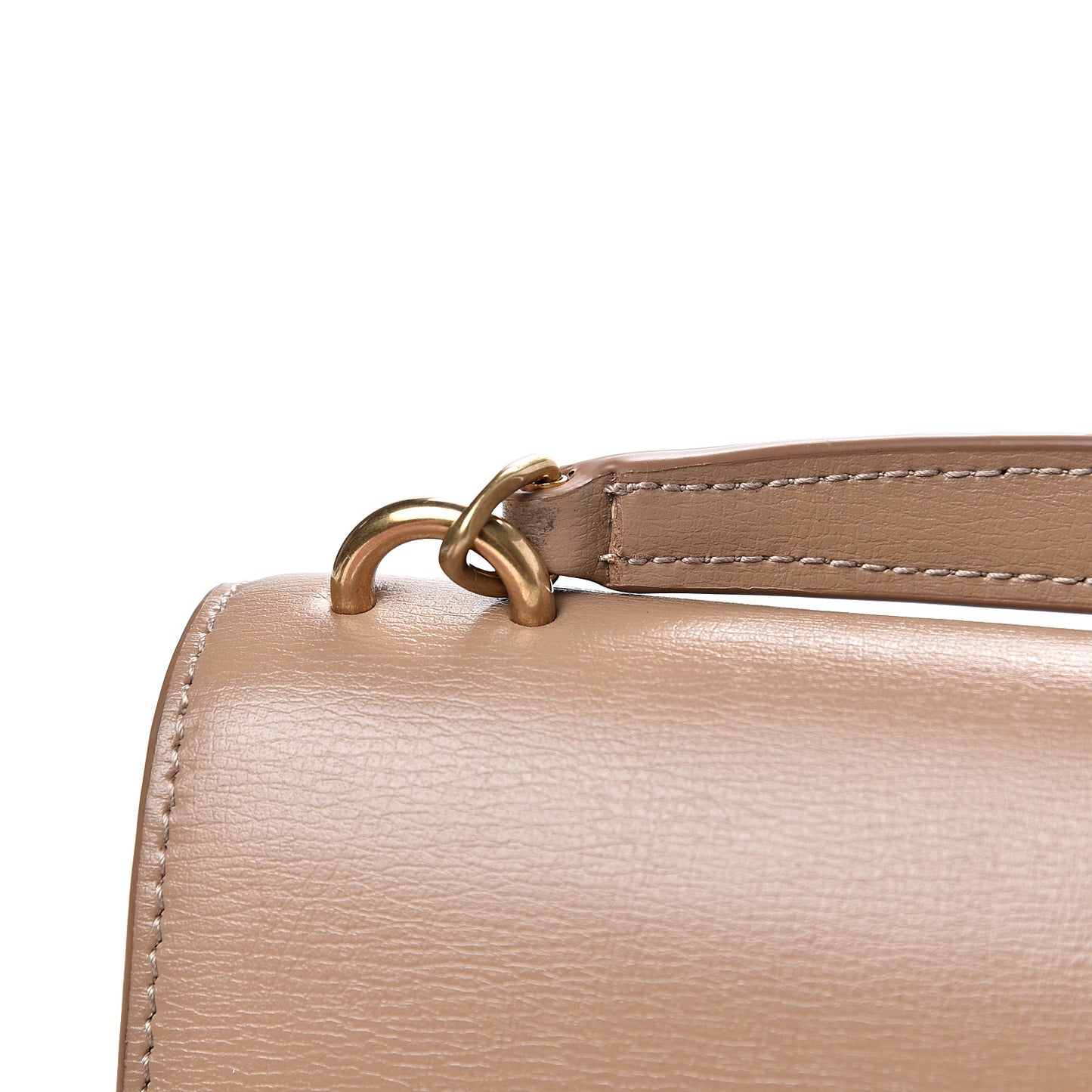 Calfskin Monogram Sunset Chain Wallet Dark Beige