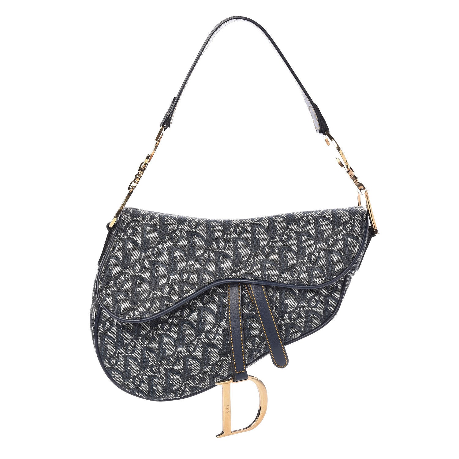 Christian Dior Monogram Saddle Bag Blue 1 of 10