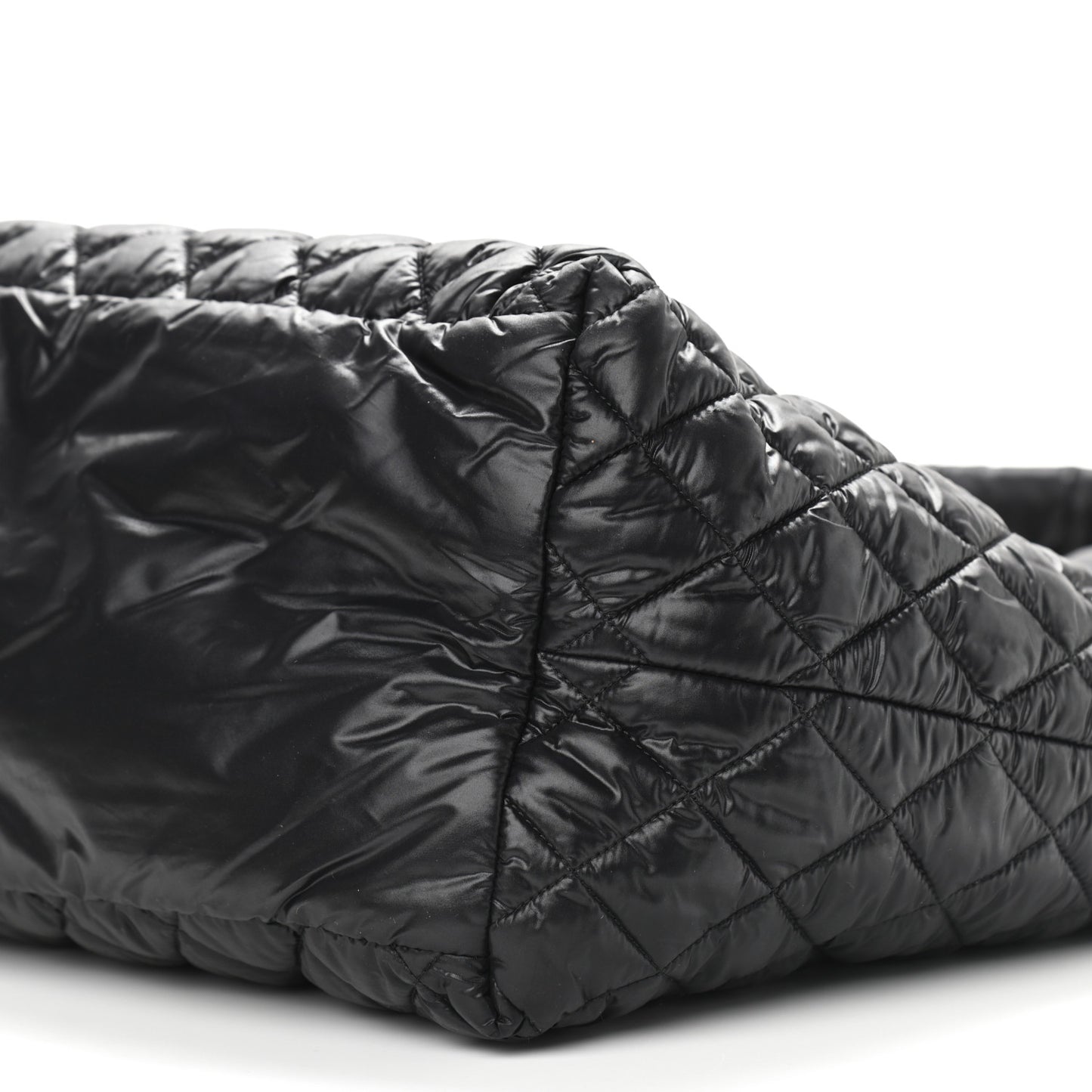 Nylon Quilted Large Coco Cocoon Tote Black