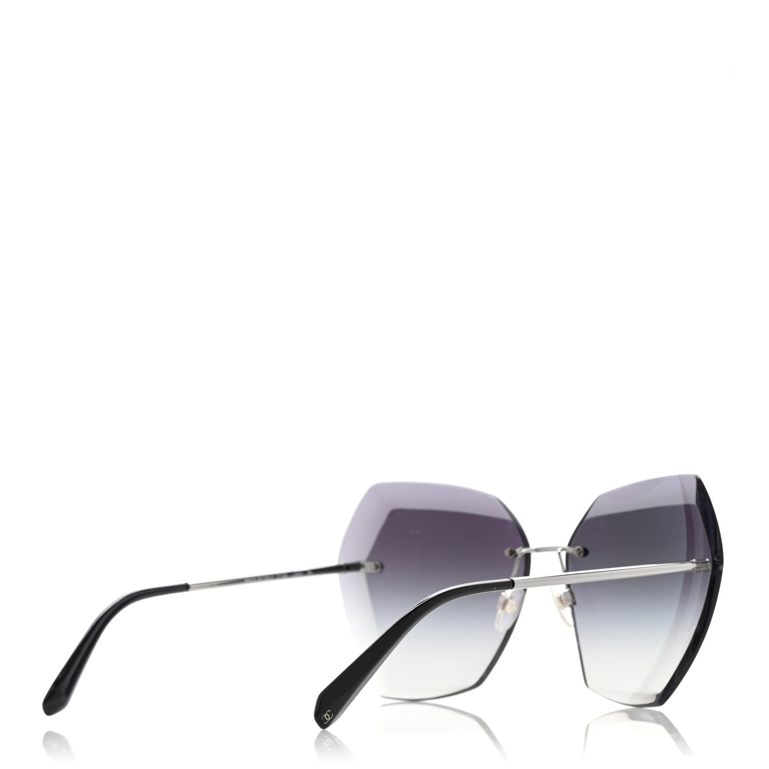 Chanel Butterfly Spring Sunglasses Dark Silver Grey 4 of 8