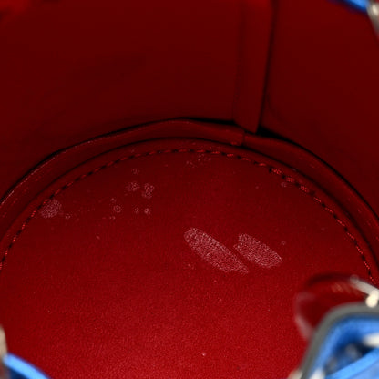 Christian Louboutin CHRISTIAN LOUBOUTIN Metallic Calfskin Mini Marie Jane Bucket Bag Blue 9 of 9