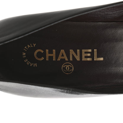 Chanel Lambskin CC Pumps 41 Black 7 of 10