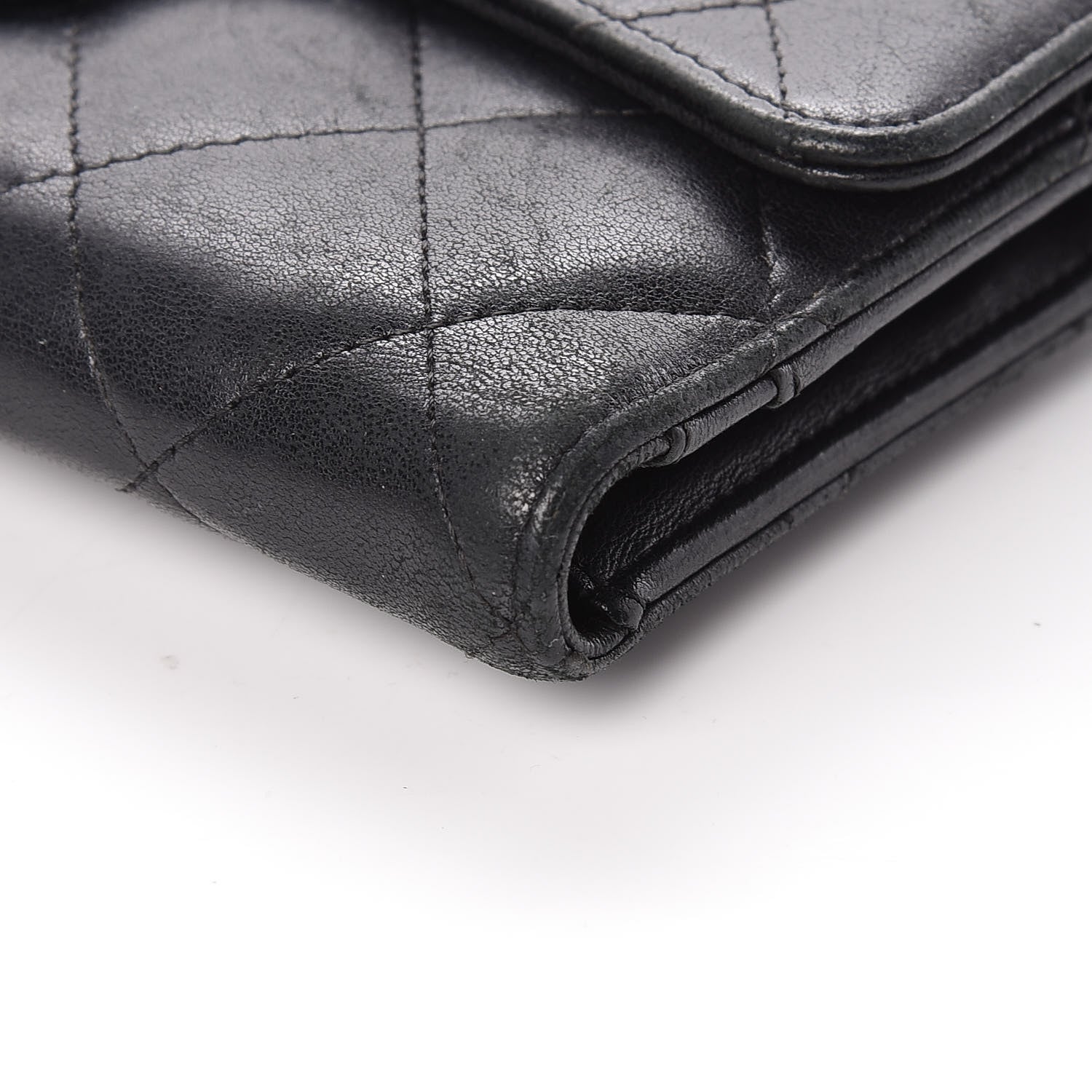Chanel Lambskin Quilted Large Flap Wallet Black 13 of 20