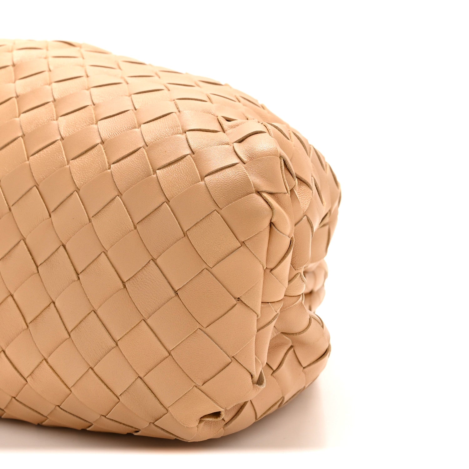 Bottega Veneta Nappa Maxi Intrecciato The Pouch Oversized Clutch Almond 9 of 10