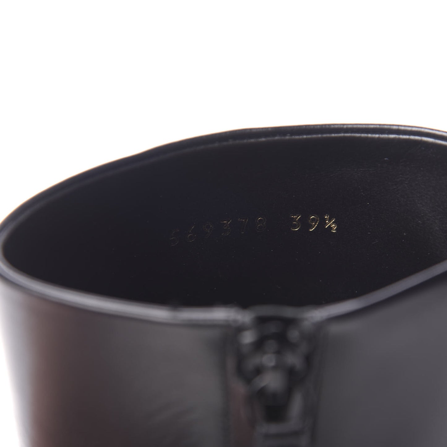 Calfskin Varenne BB Double Square 80mm Booties 39.5 Black Gold