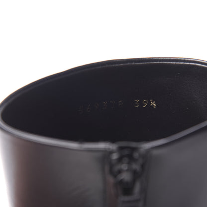 Balenciaga Calfskin Varenne BB Double Square 80mm Booties 39.5 Black Gold 7 of 12