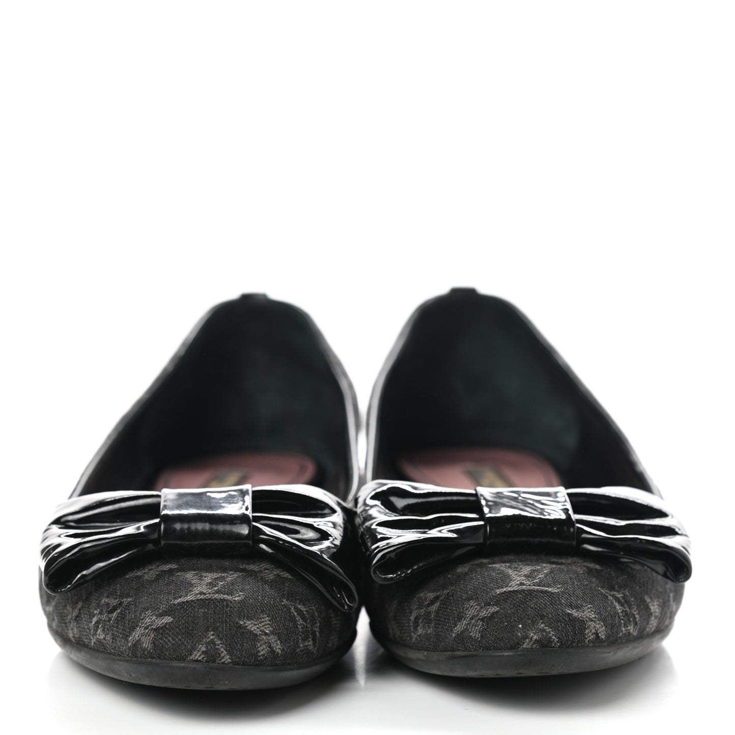 Denim Monogram Ballerina Flats 36.5 Black