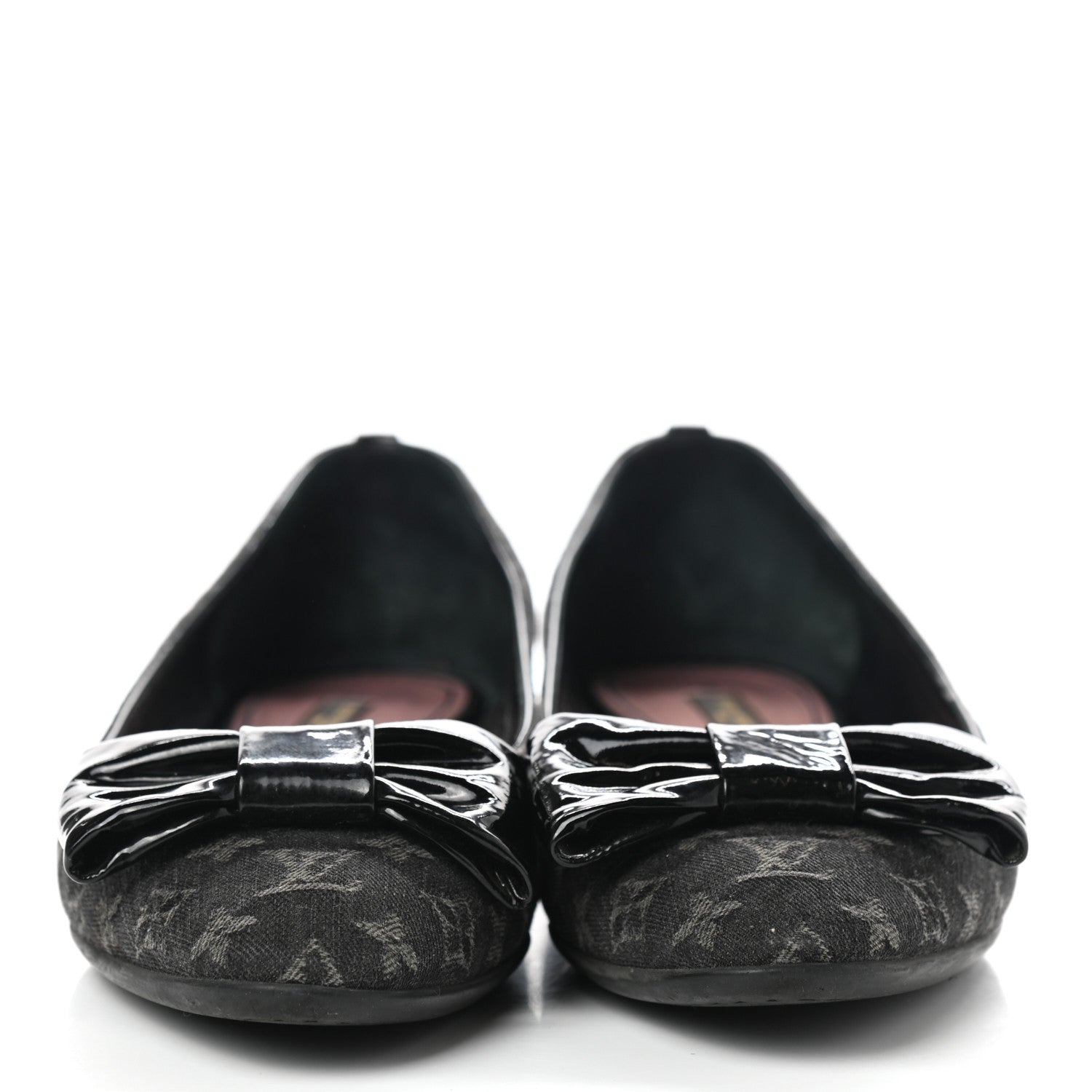 Louis Vuitton Denim Monogram Ballerina Flats 36.5 Black 2 of 12