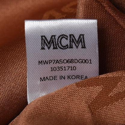 MCM Metallic Visetos Medium Shopper Tote Gold 9 of 9