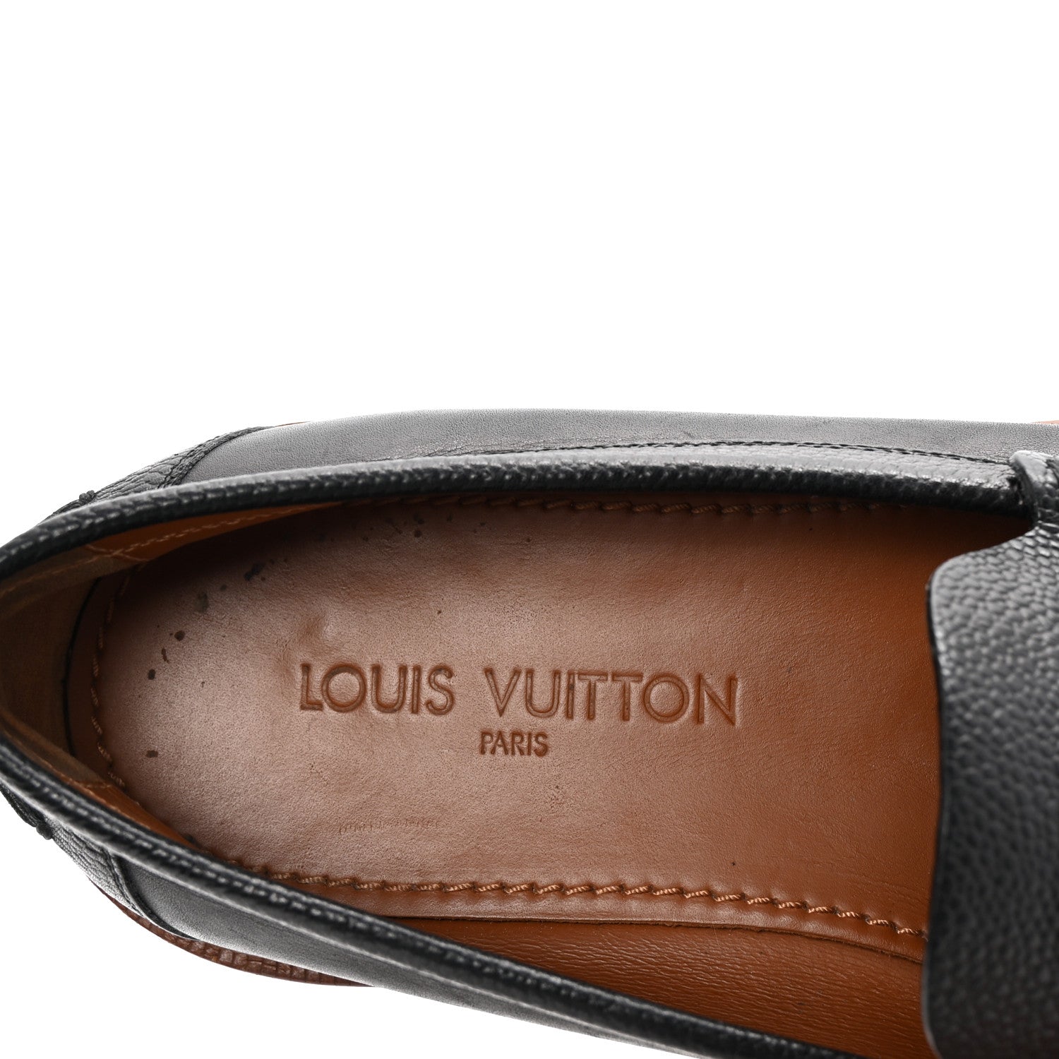 Louis Vuitton Calfskin Mens Loafers 9.5 Black 8 of 9