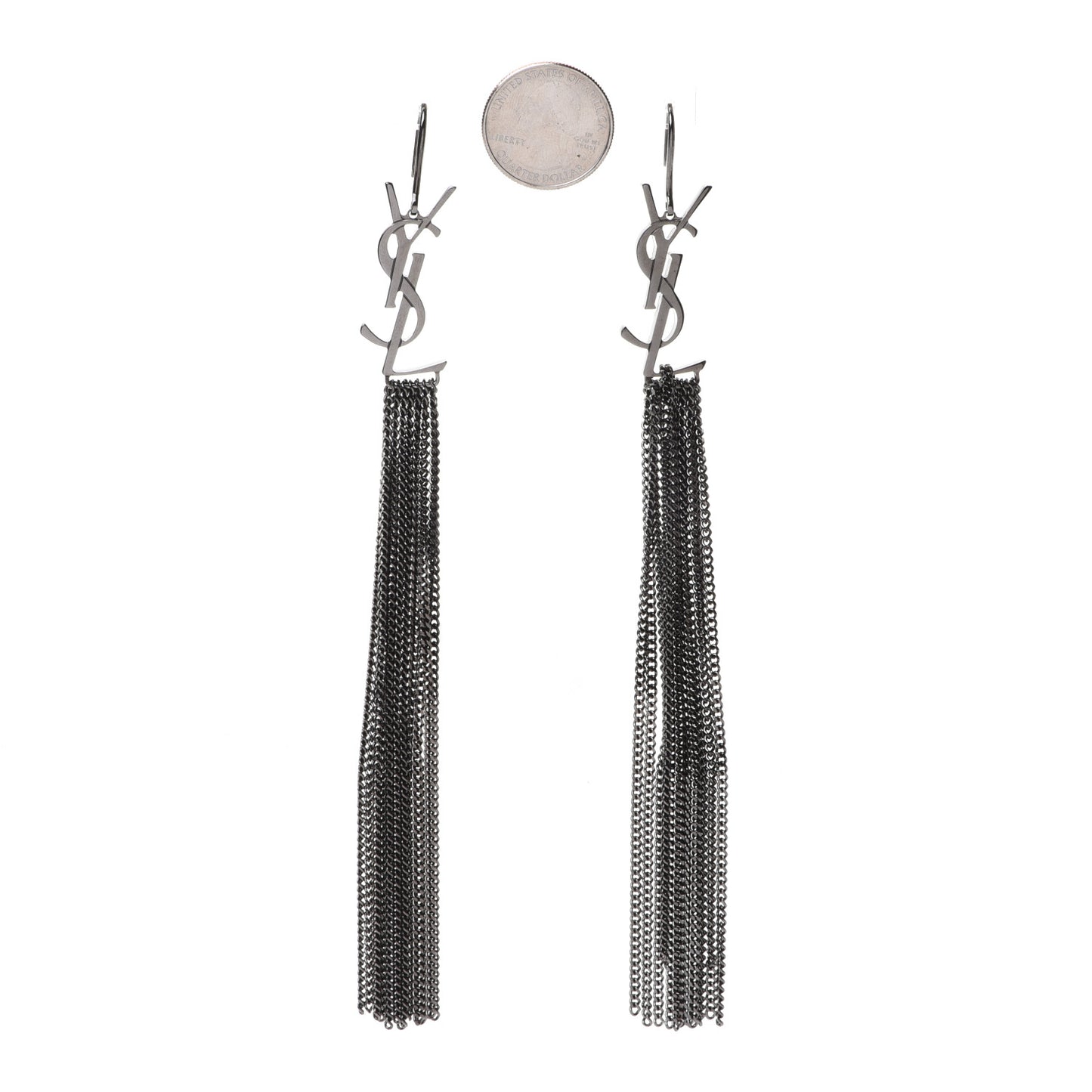 Brass Monogram Chain Earrings