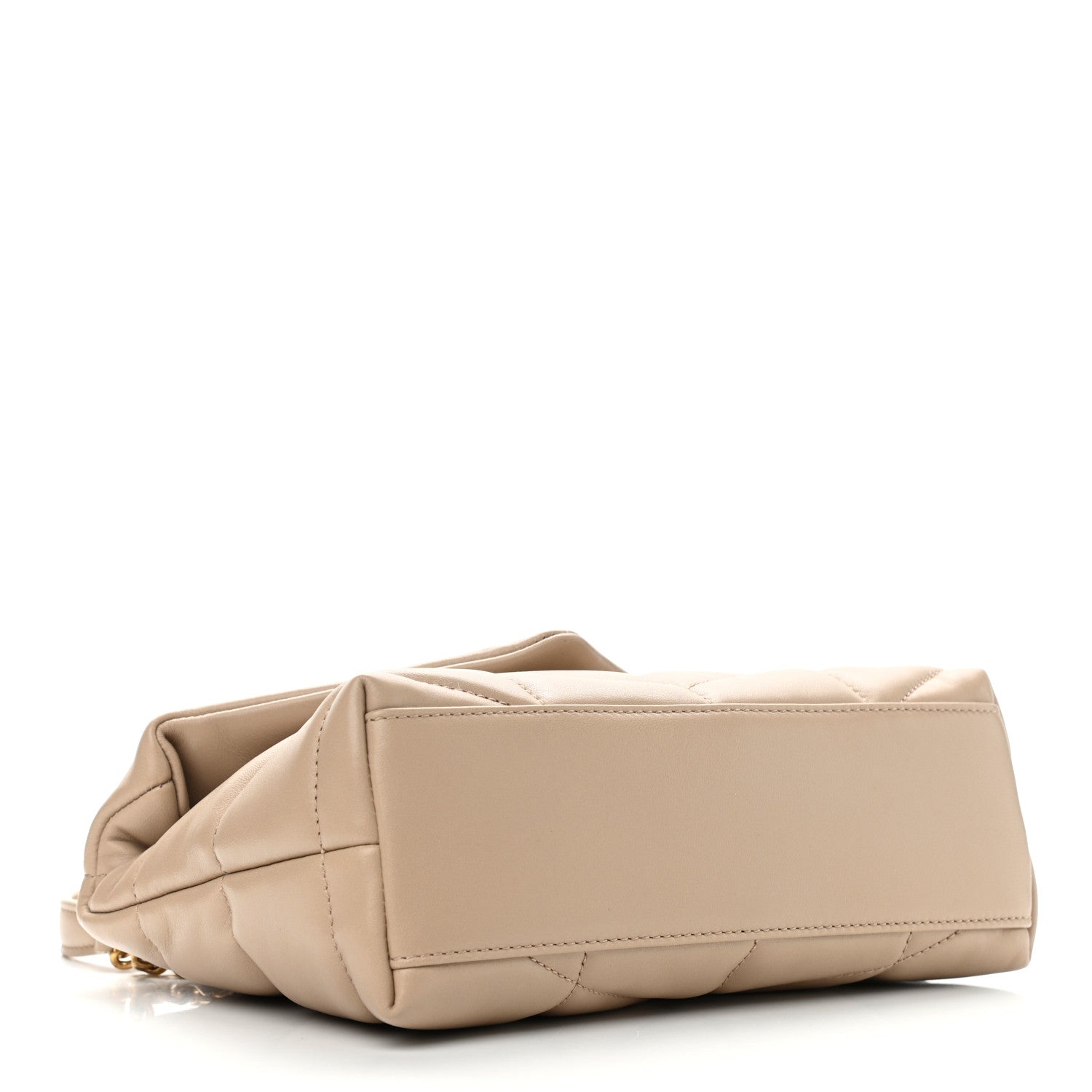 Saint Laurent Lambskin Quilted Toy Loulou Puffer Monogram Chain Satchel Nude Powder 4 of 12