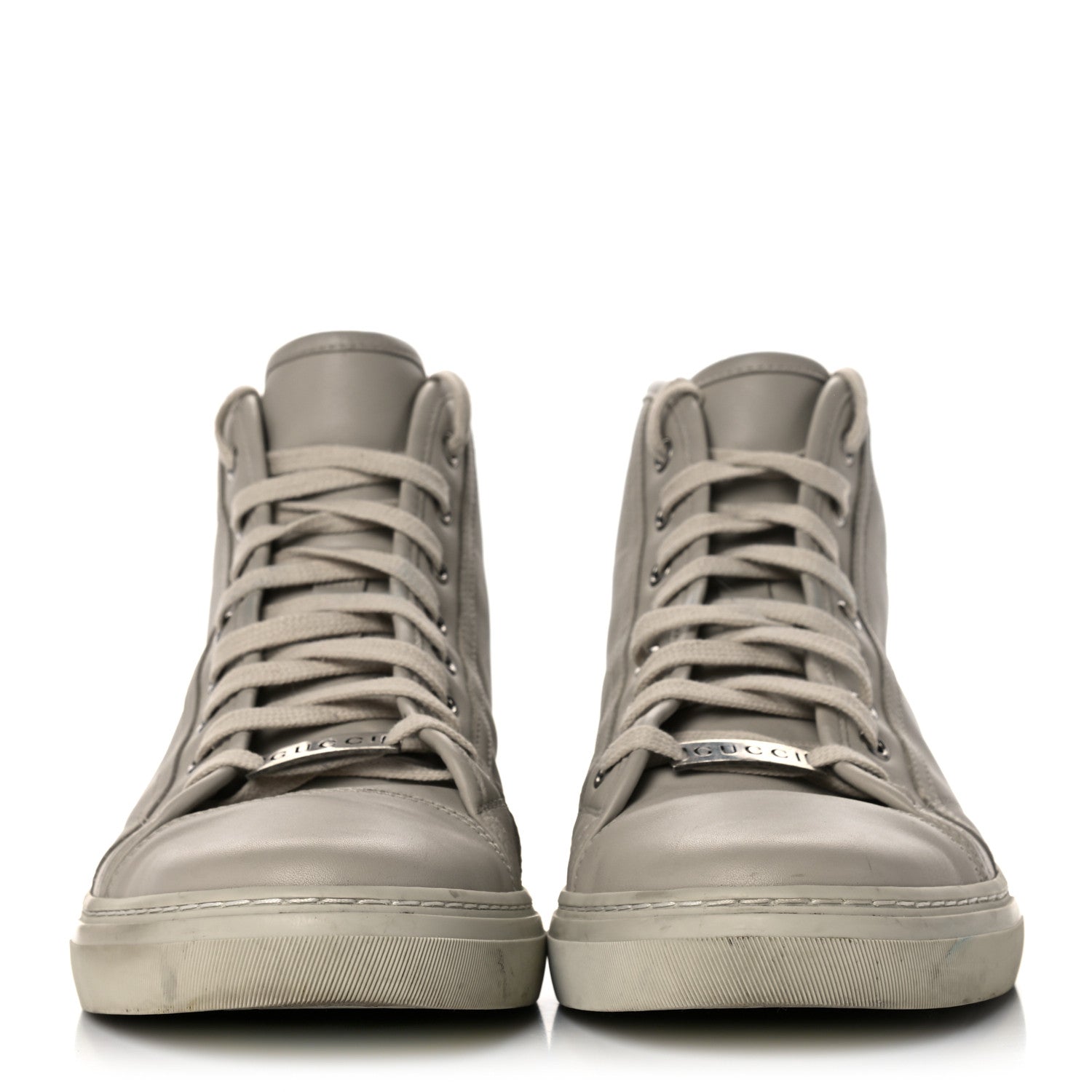 Gucci Calfskin Mens High Top Sneakers 8 Mystic White 2 of 18