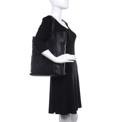 Bottega Veneta Calfskin Front Pocket Tote Black 2 of 14