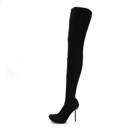 Balenciaga Knit Fetish Anatomic 110 Boots 37 Black 1 of 8