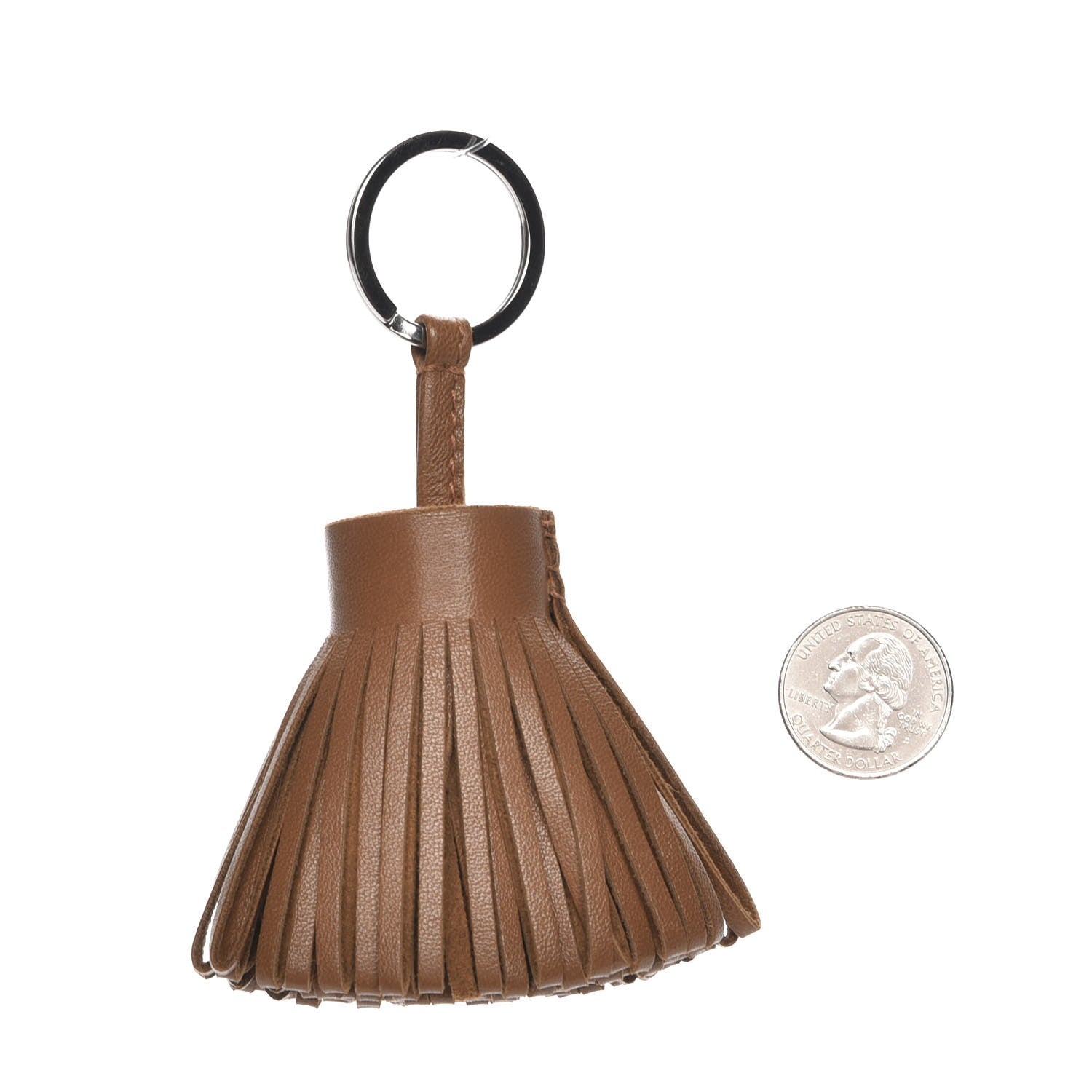 Hermes Lambskin Carmen Tassel Key Holder Gold 2 of 3