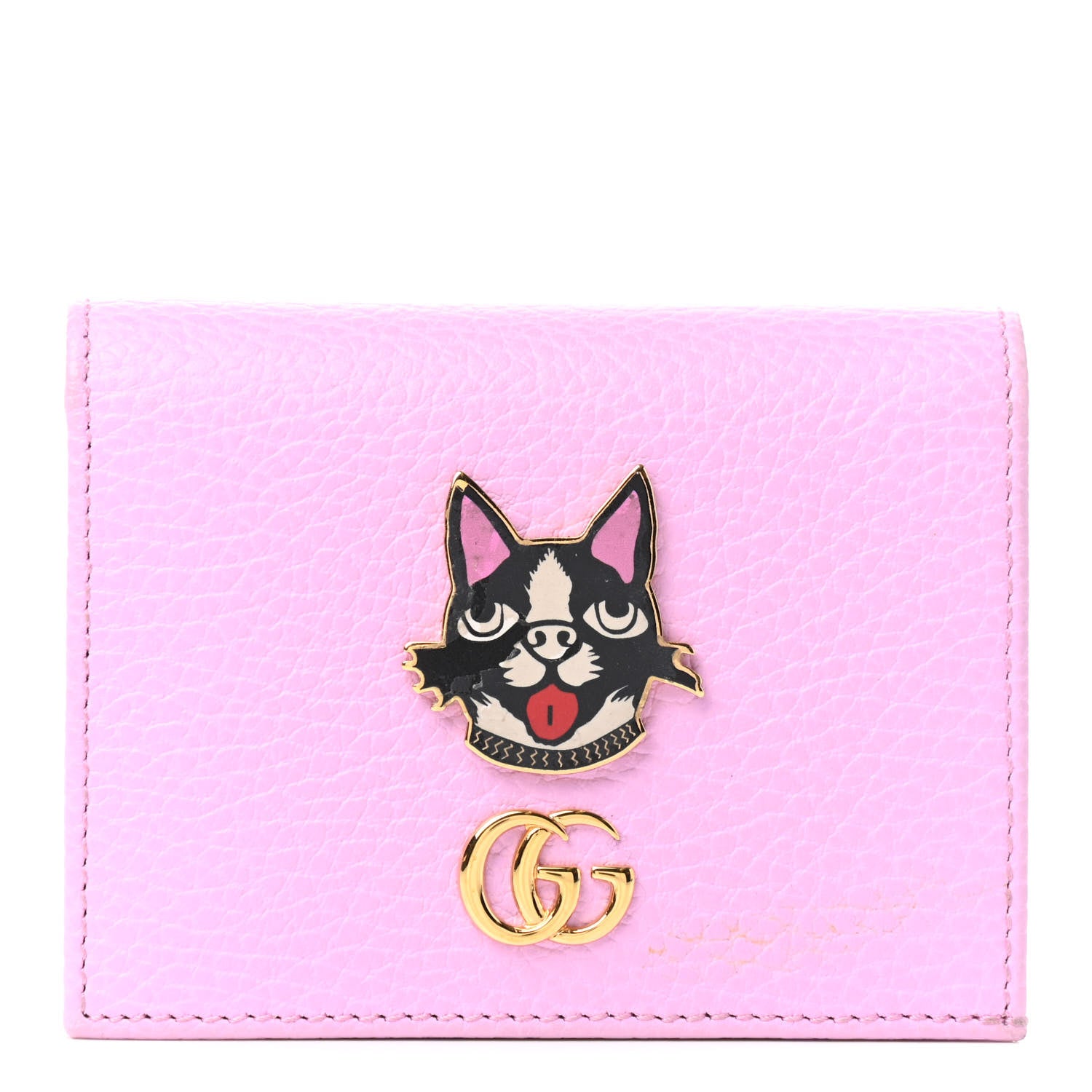 Gucci Dollar Calfskin Bosco Card Case Wallet Malva 1 of 7