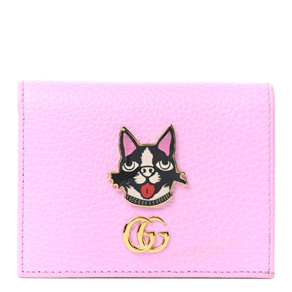 Gucci Dollar Calfskin Bosco Card Case Wallet Malva 1 of 7
