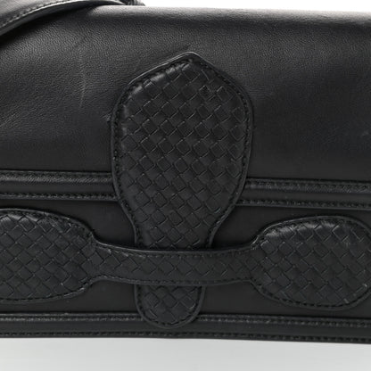 Bottega Veneta Nappa Micro Intreccio Shoulder Bag Black 11 of 12