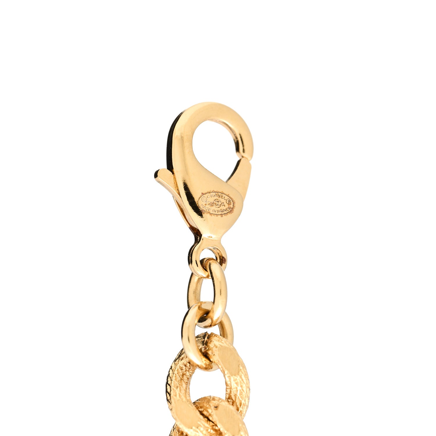 Chanel Crystal CC Chain Link Bracelet Gold 3 of 4