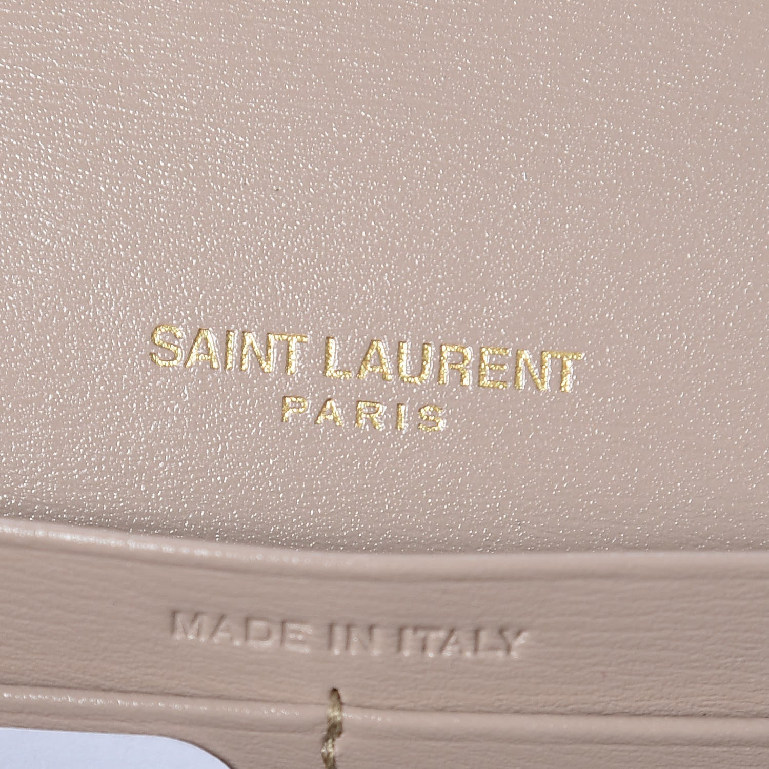 Saint Laurent Smooth Calfskin Monogram Sulpice Chain Wallet Nude 6 of 10