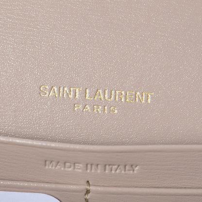 Saint Laurent Smooth Calfskin Monogram Sulpice Chain Wallet Nude 6 of 10