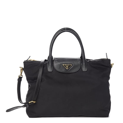 Prada Tessuto Nylon Saffiano Tote Black 1 of 11