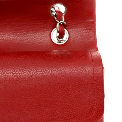 Chanel Caviar Quilted Medium Double Flap Dark Red 12 of 13