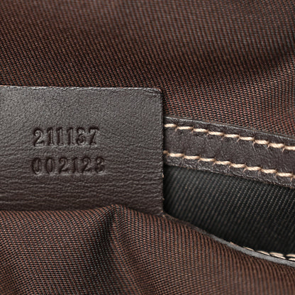 Gucci GG Supreme Monogram Medium Zippered Shopping Tote Dark Brown 7 of 13