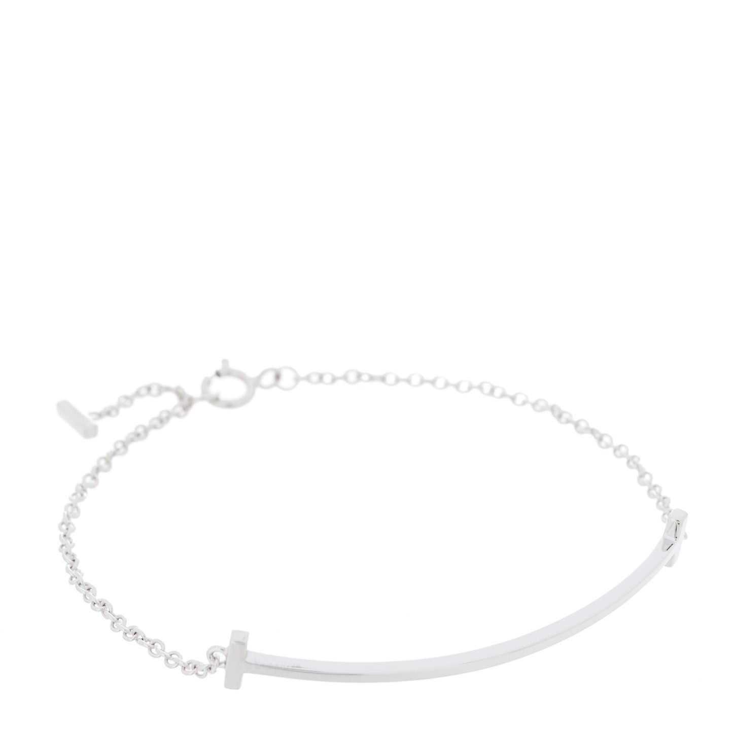 18K White Gold T Smile Bracelet
