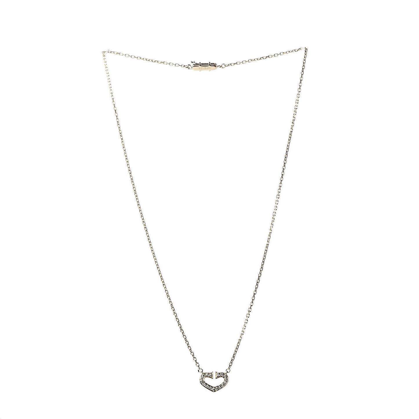 18K Yellow Gold Diamond Hearts And Symbols Pendant Necklace