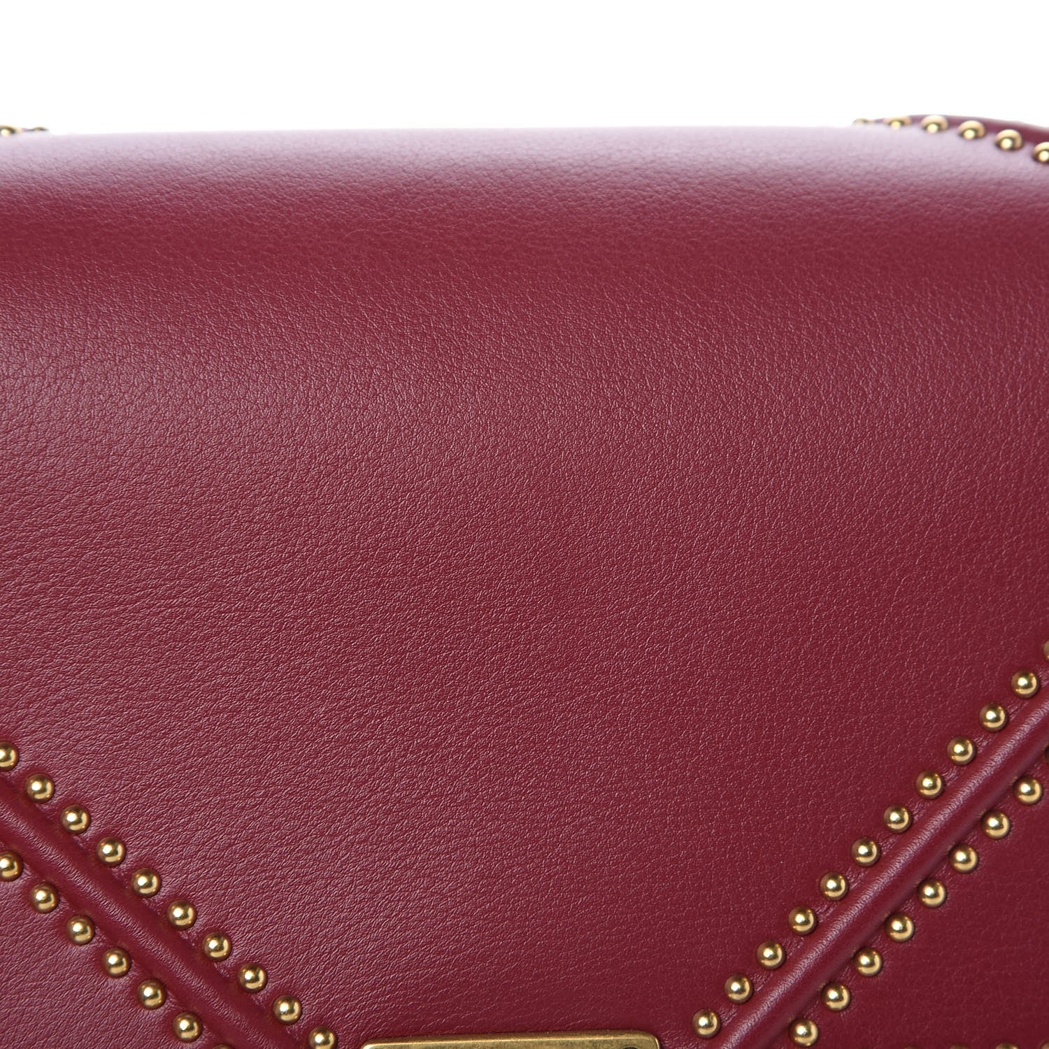 Christian Dior Calfskin Studded Small Diorama Flap Bag Burgundy 8 of 8
