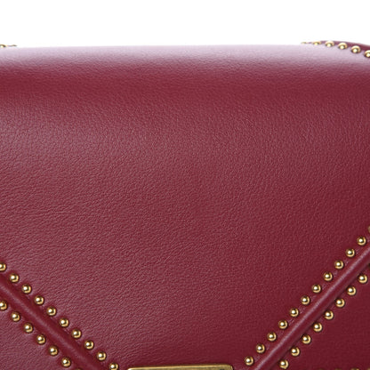Christian Dior Calfskin Studded Small Diorama Flap Bag Burgundy 8 of 8