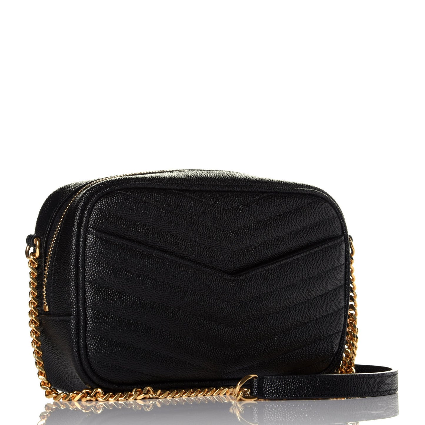 Grain De Poudre Matelasse Monogram Mini Lou Camera Bag Black