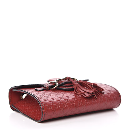 Gucci Soft Microguccissima Mini Emily Chain Shoulder Bag Rosso 5 of 12