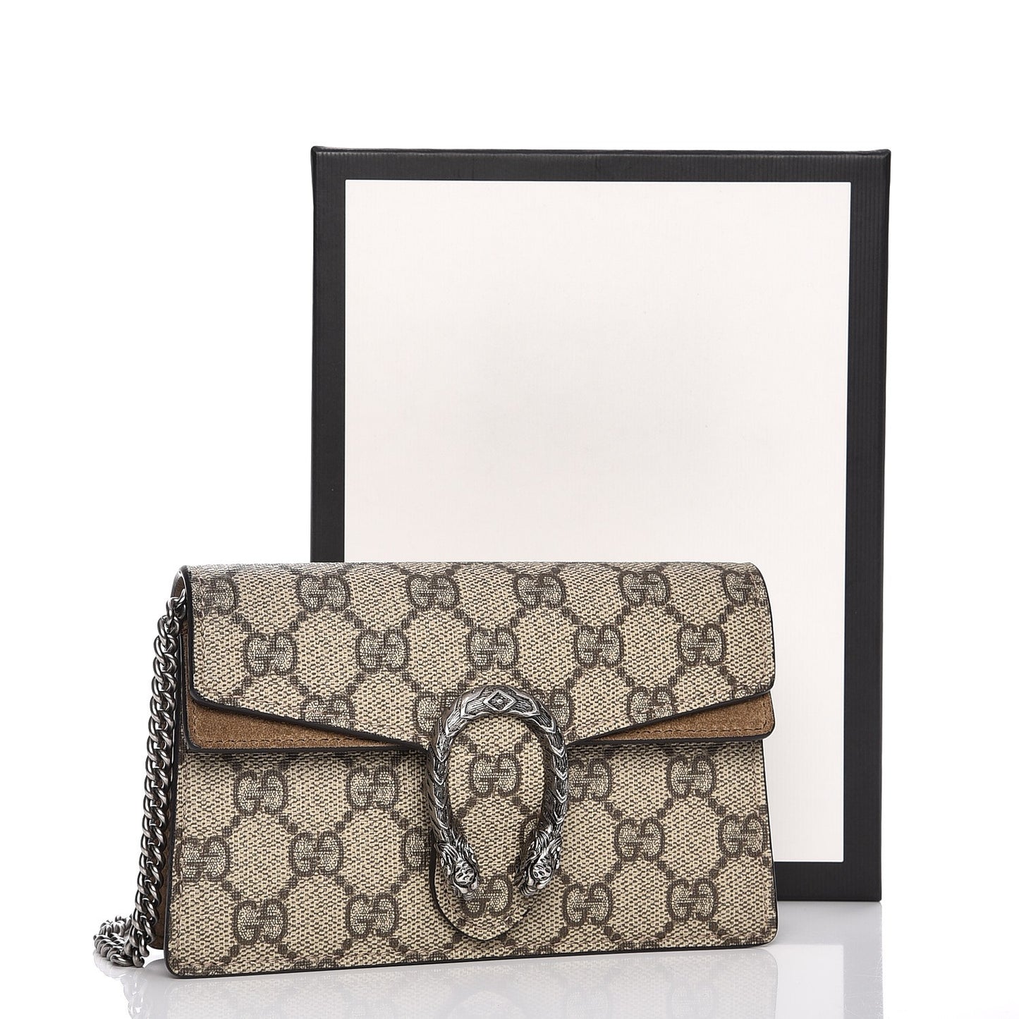 GG Supreme Monogram Super Mini Dionysus Shoulder Bag Taupe
