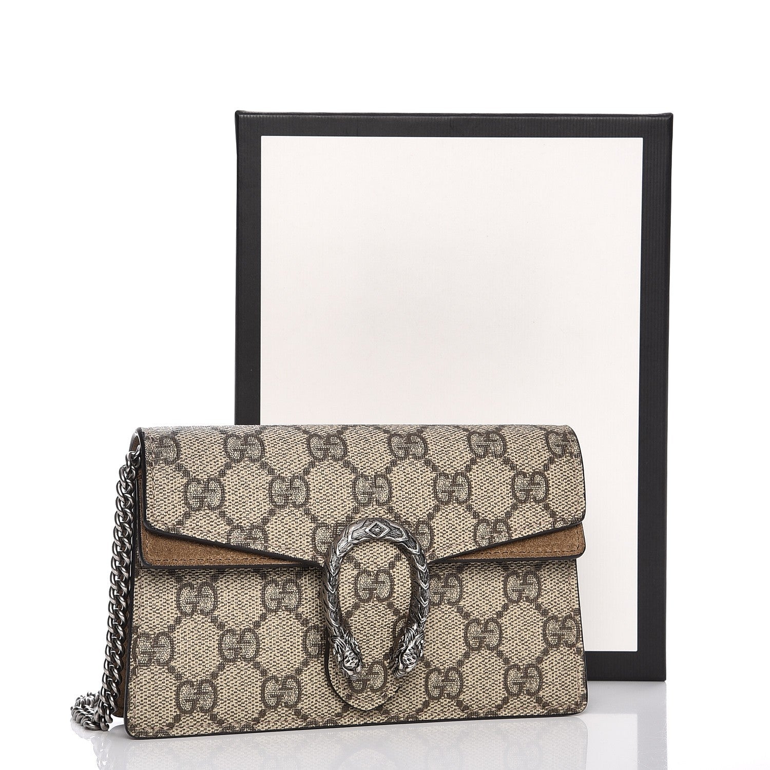 Gucci GG Supreme Monogram Super Mini Dionysus Shoulder Bag Taupe 7 of 7