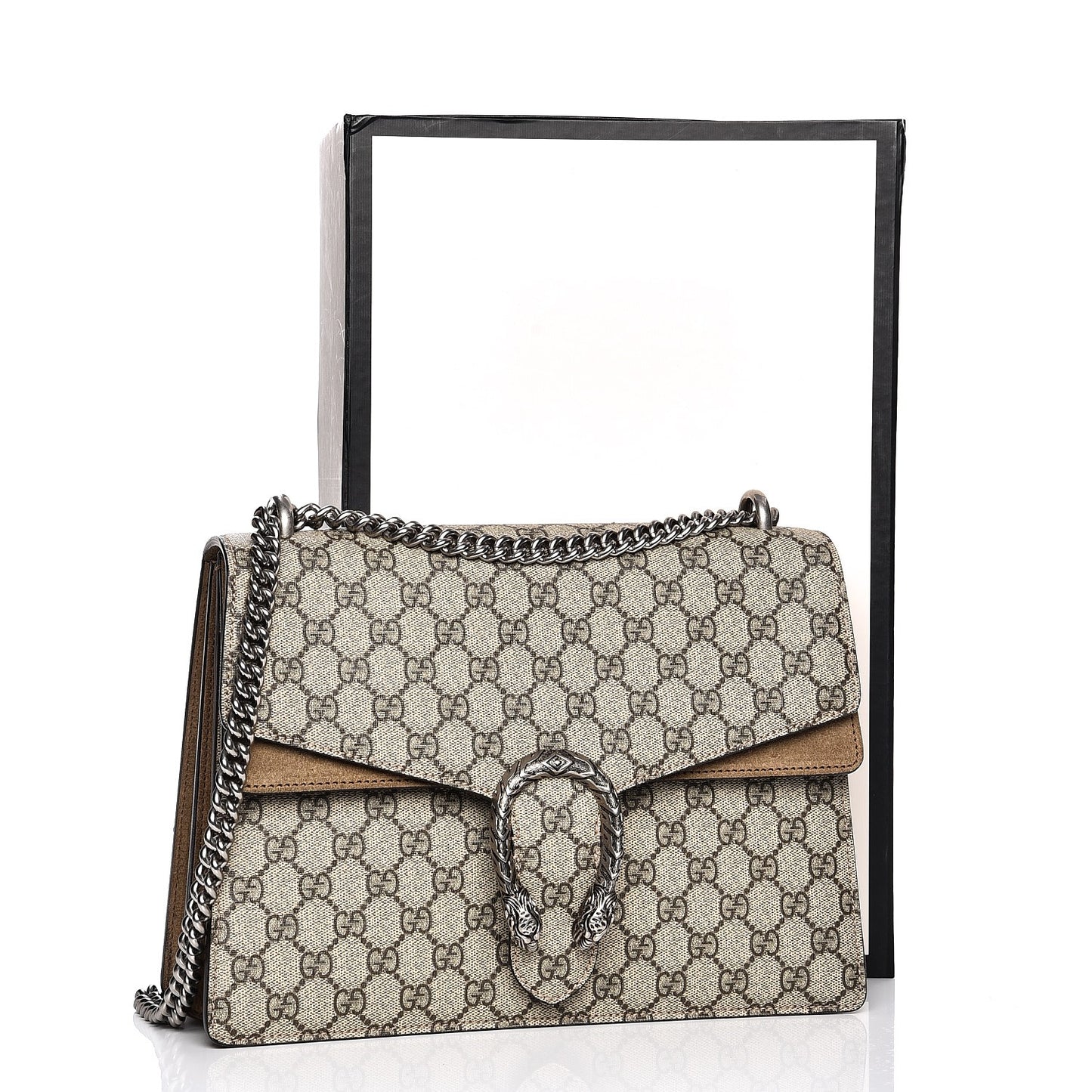 GG Supreme Monogram Medium Dionysus Shoulder Bag Taupe