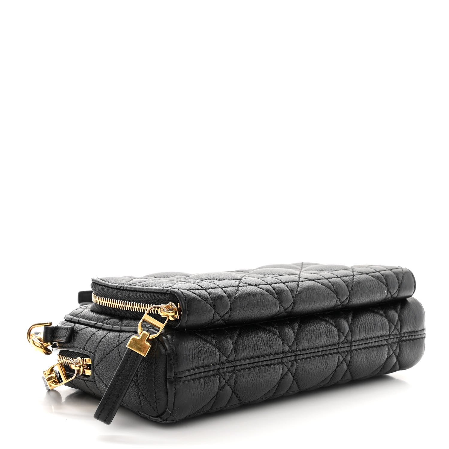 Christian Dior Supple Calfskin Caro Double Pouch Black 4 of 14