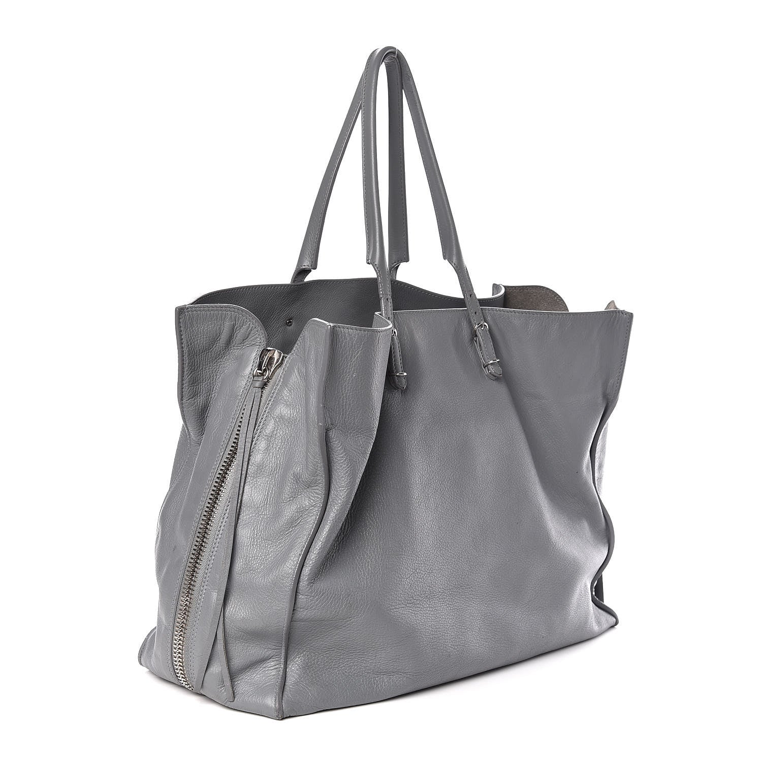 Balenciaga Veau Papier A4 Zip Around Tote Grey 3 of 21