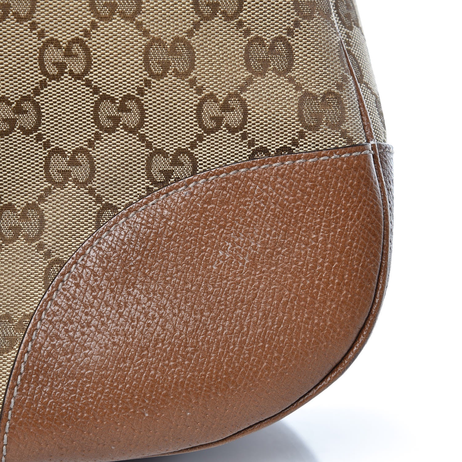 Gucci Monogram Textured Calfskin Large Bree Hobo Beige Ebony Nocciola 15 of 18