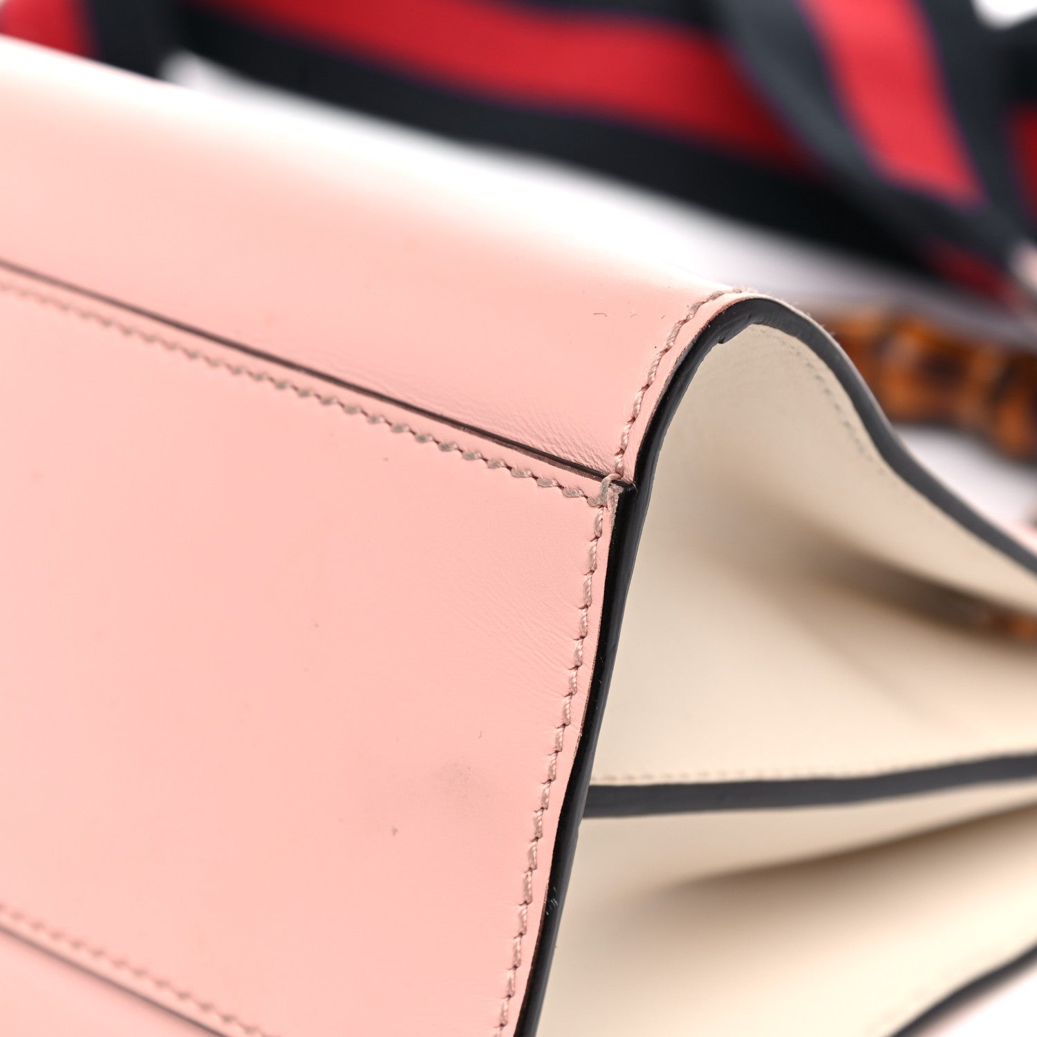 Gucci Nappa Bamboo Web Mini Nymphaea Top Handle Bag Perfect Pink Mystic White 11 of 15
