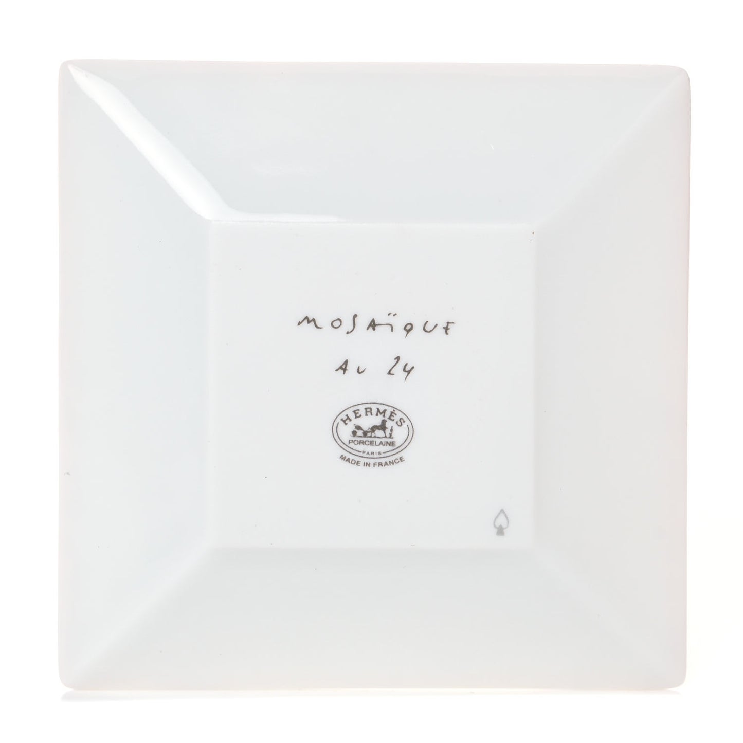 Porcelain Mosaique Au 24 Square Plate N°1 Gold