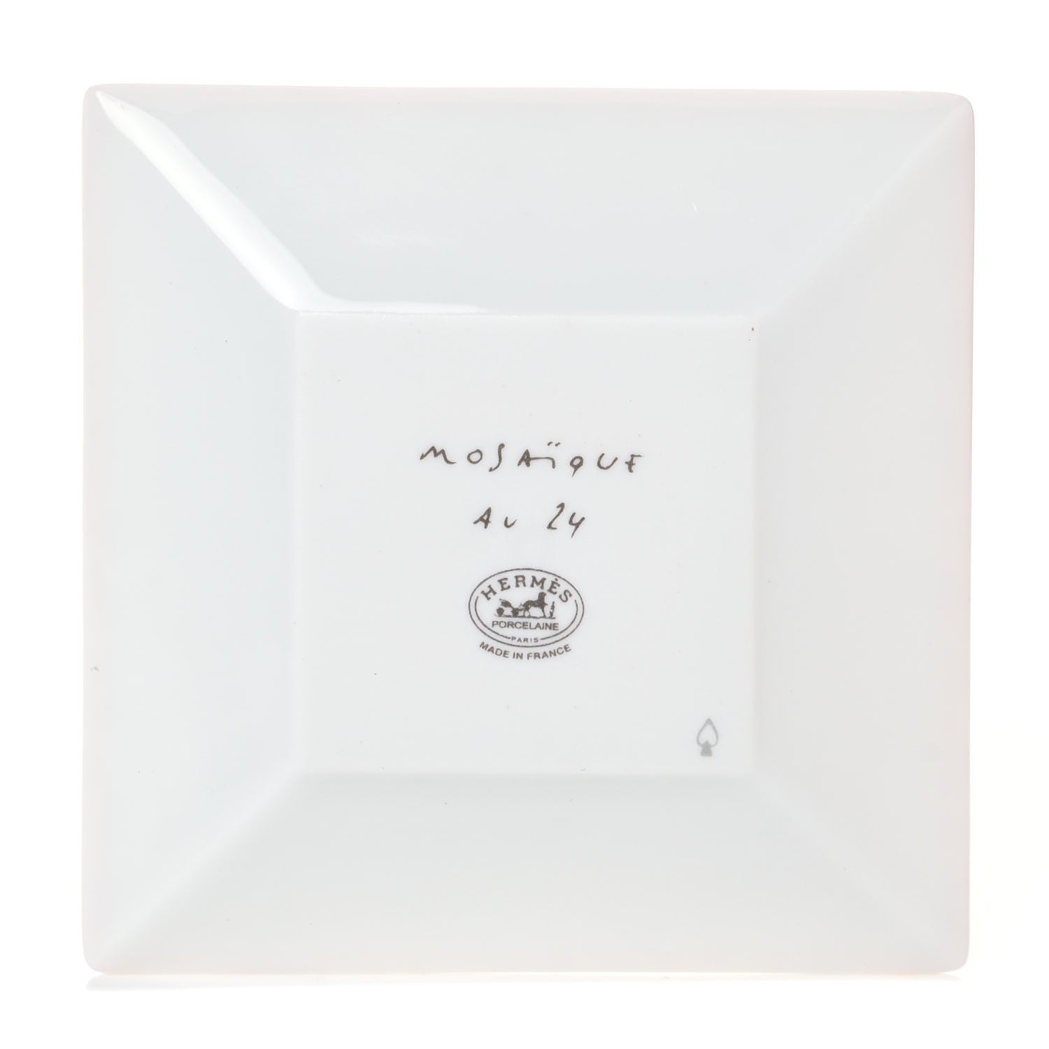 Hermes Porcelain Mosaique Au 24 Square Plate N°1 Gold 3 of 6