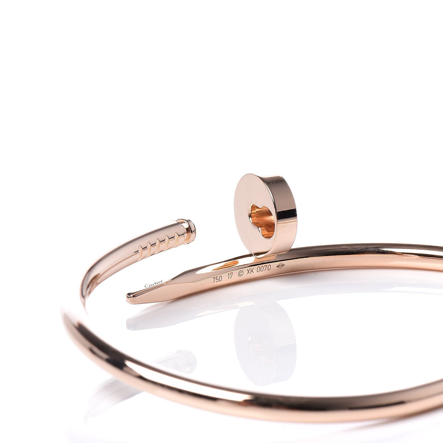 Cartier 18K Pink Gold Juste Un Clou Bracelet 17 5 of 6