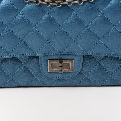 Chanel Metallic Sheepskin Quilted 2.55 Reissue 225 Flap Blue 9 of 10