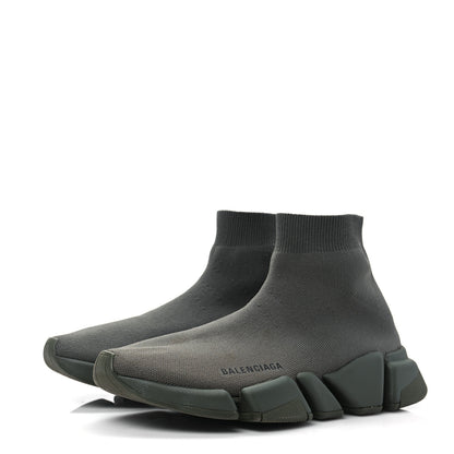 Balenciaga Technical 3D Recycled Knit Womens Speed 2.0 Sneakers 40 Monocolor Dark Kaki 3 of 7