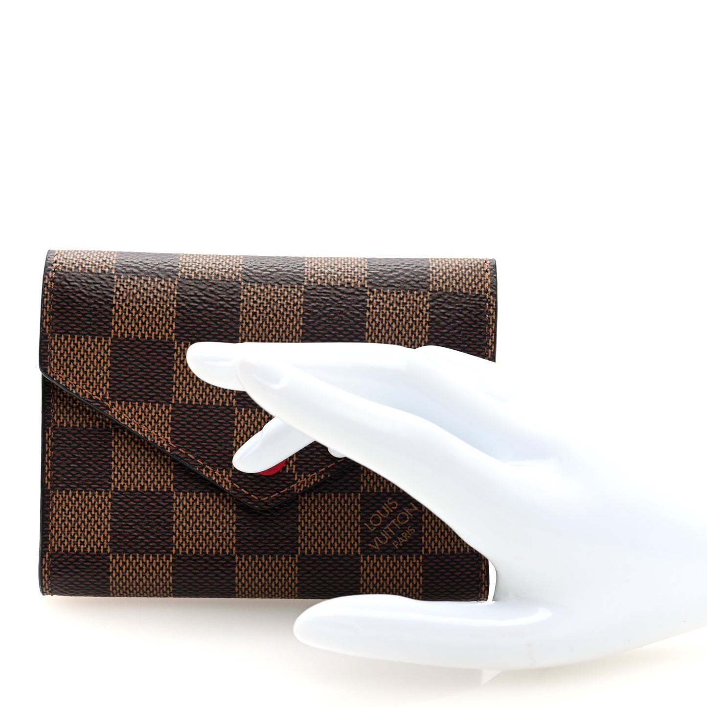 Damier Ebene Victorine Wallet Red