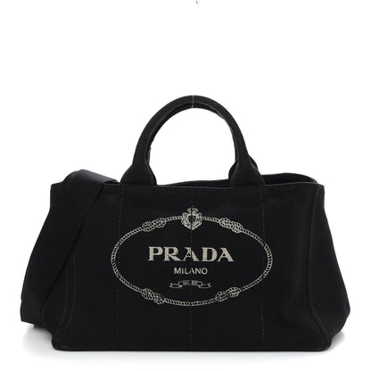 Prada Canapa Small Logo Tote Black 1 of 9